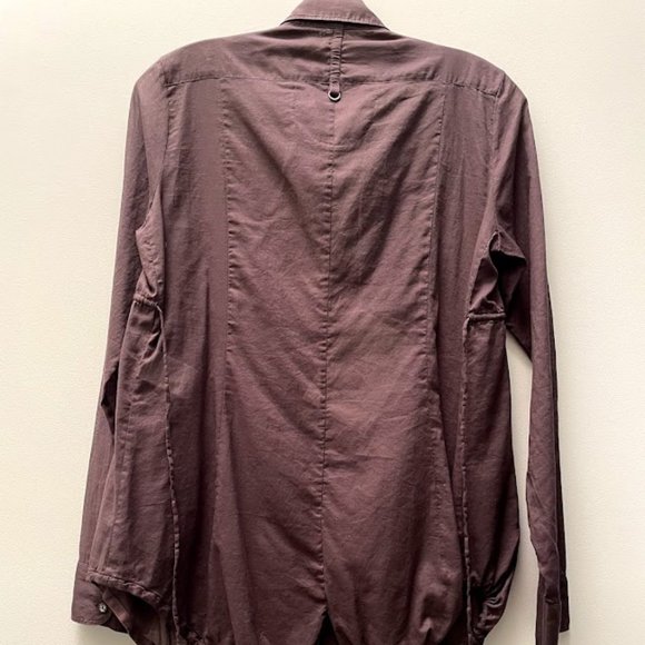 Le Jean de Marithe + Francois Girbaud Brown Button Down Blouse - Picture 5 of 6